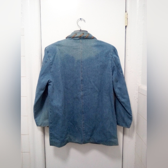 Vintage Atlantic Beach Leather Coat Works Fridge Jacket & Skirt Sz 10 - Picture 7 of 12